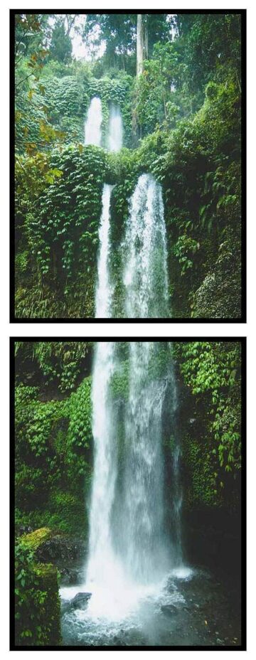 Exotiskt vattenfall stor originell tavla