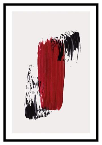 röd minimalistisk konst poster