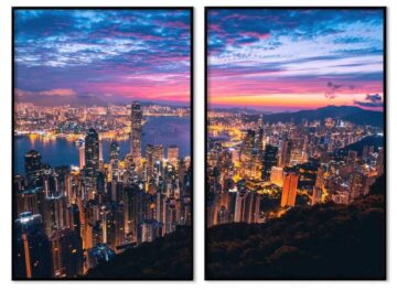 hong kong skyskrapor posters