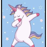 unicorn häst dabbar barntavla