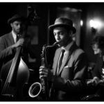 jazzband från new york på 50-talet affisch