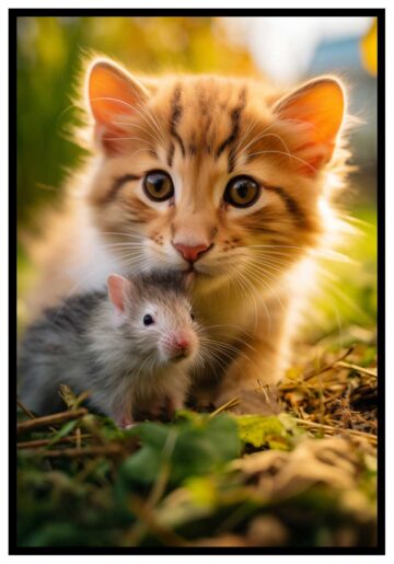 katt och råtta söt poster
